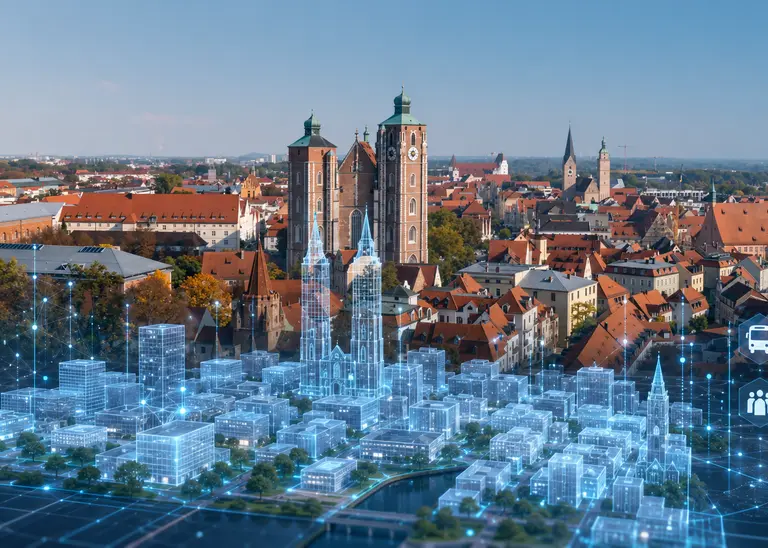 Der Digitale Zwilling macht städtische Entwicklungen sichtbar und eröffnet neue Perspektiven auf das Leben in Ingolstadt (Symbolbild: KI generiert).