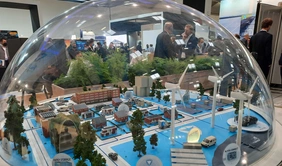 Modell Vernetzung im Quartier auf der Intersolar in München 2021