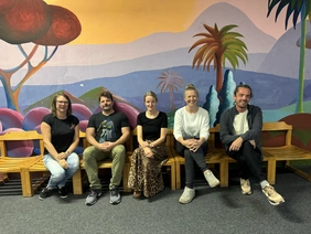 Sie machen Wissenschaft greifbar: Dr. Stefan Schweiger, Franziska Hegner, Dr. Anna-Lisa Klages und Dr. Gerhard Schönhofer (2.v.l. n. r./Foto: THI).