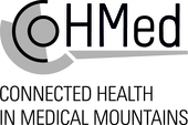 Quelle: CoHMed Abbildung des CoHMed Logos mit dem Schriftzug Connected Health in medical mountains darunter