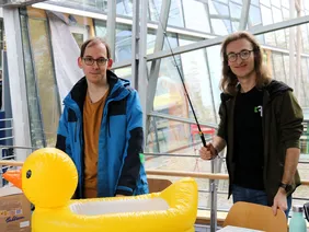 Neue Mitglieder angeln: In der Aula stellten sich die studentischen Vereine vor (Foto: THI).
