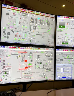 Control Board Bildschirme der Muellverwertungsanlage