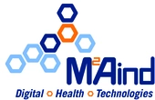 Quelle: M2Aind Abbildung des M2Aind Logos mit den drei Begriffen Digital , Health und Technologies darunter